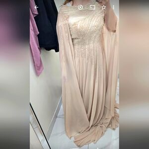 Elegant Cream Evening Gown